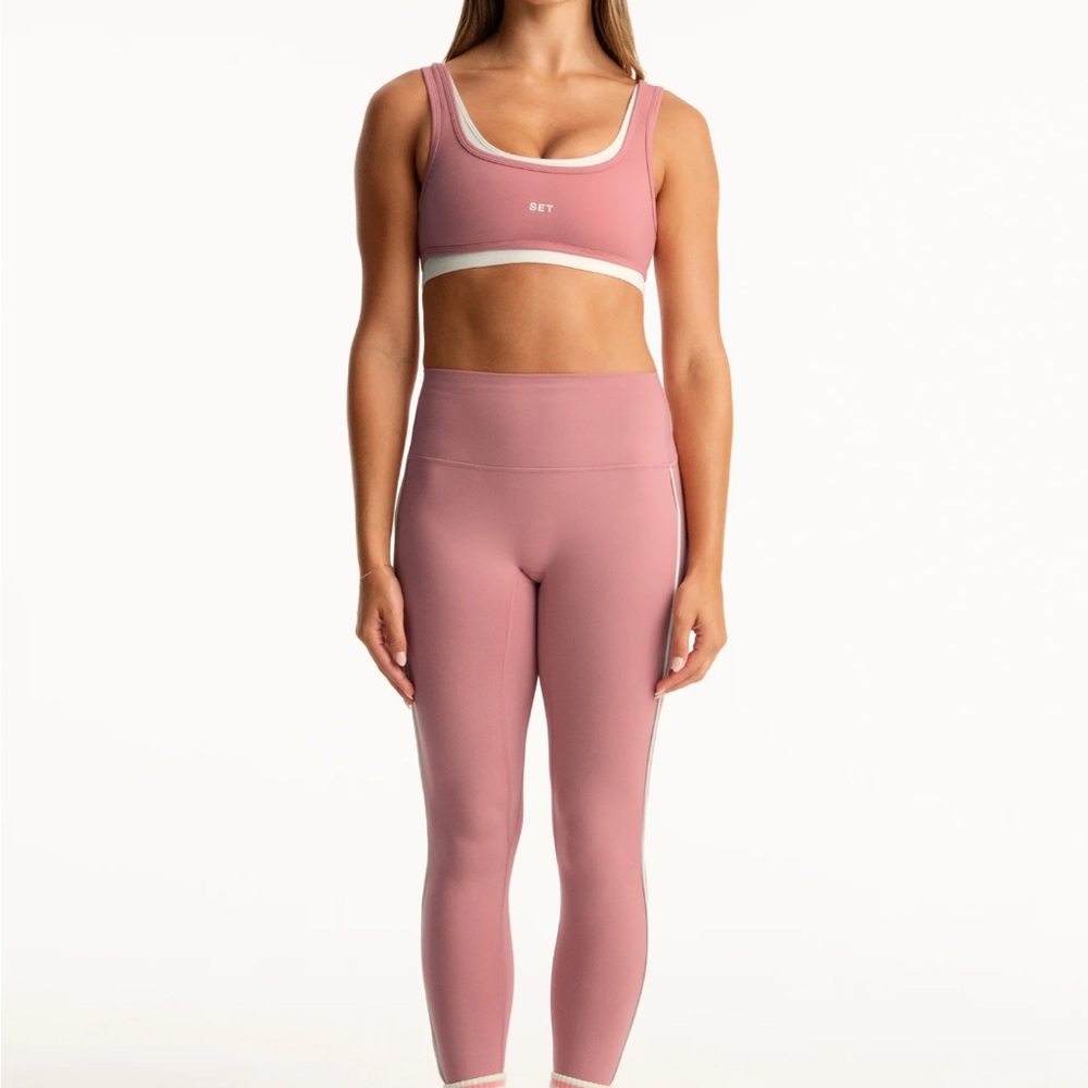 SET Active Pink Sports Bra and Leggings